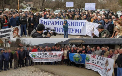 PROTEST U ŠIPOVU I ZBOR GRAĐANA NA OZRENU ZBOG GEOLOŠKIH ISTRAŽIVANJA I NAMJERE OTVARANJA RUDNIKA: “SVAKO RUDARENJE U KORUMPIRANOM SISTEMU JE SAMO UNIŠTAVANJE ŽIVOTNE SREDINE I NIŠTA VIŠE.”